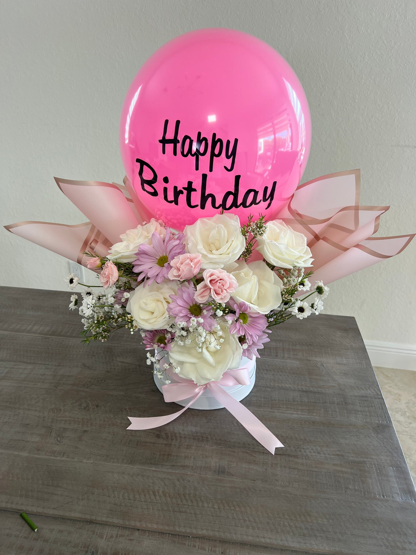 Large Flower Box with Balloon